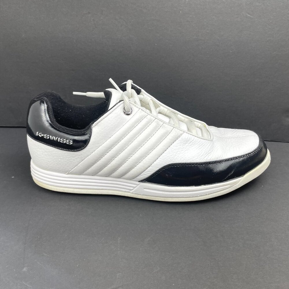 K‑SWISS Men’s Court White & Black Sneakers Skate Shoes Size US 11.5 / EUR 45 - Picture 7 of 13